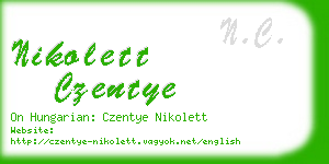 nikolett czentye business card